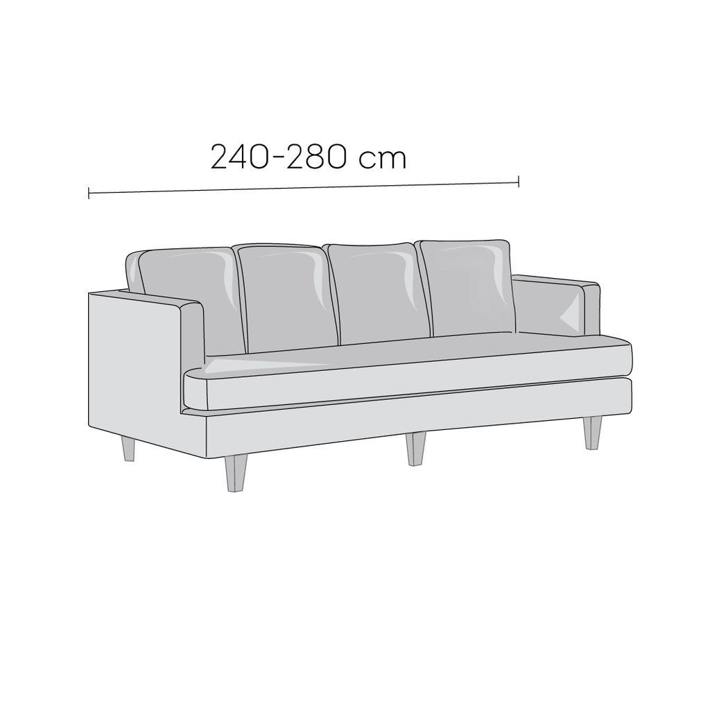 Microfibra - Funda Sofa 4 cuerpos Terracota