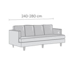 Printed Microfibra - Funda Sofa 4 cuerpos Bronze