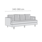 Microfibra - Funda Sofa 4 cuerpos Vanilla