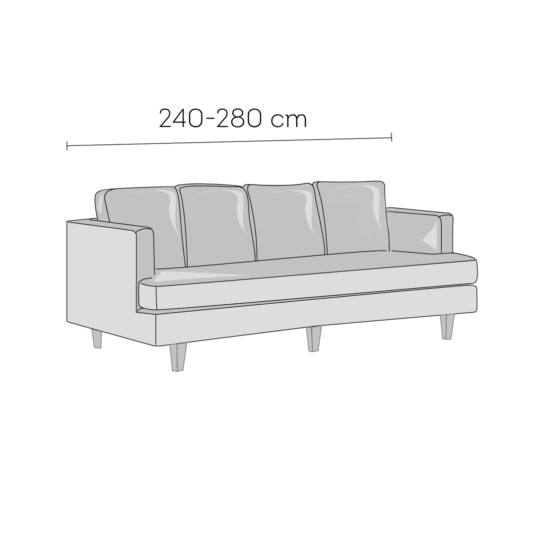 Microfibra - Funda Sofa 4 cuerpos Vanilla