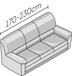 Microfibra - Funda Sofa 3 cuerpos Capuccino